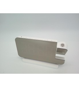 BUDZIK CYFROWY EN8853B RGB Z PROJEKTOREM LUSTRZANY LED USB-C BIAŁY