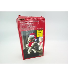 Bałwan 3D Infinity LED Dekoracja Świąteczna 79 LED USB Timer 23,3 cm
