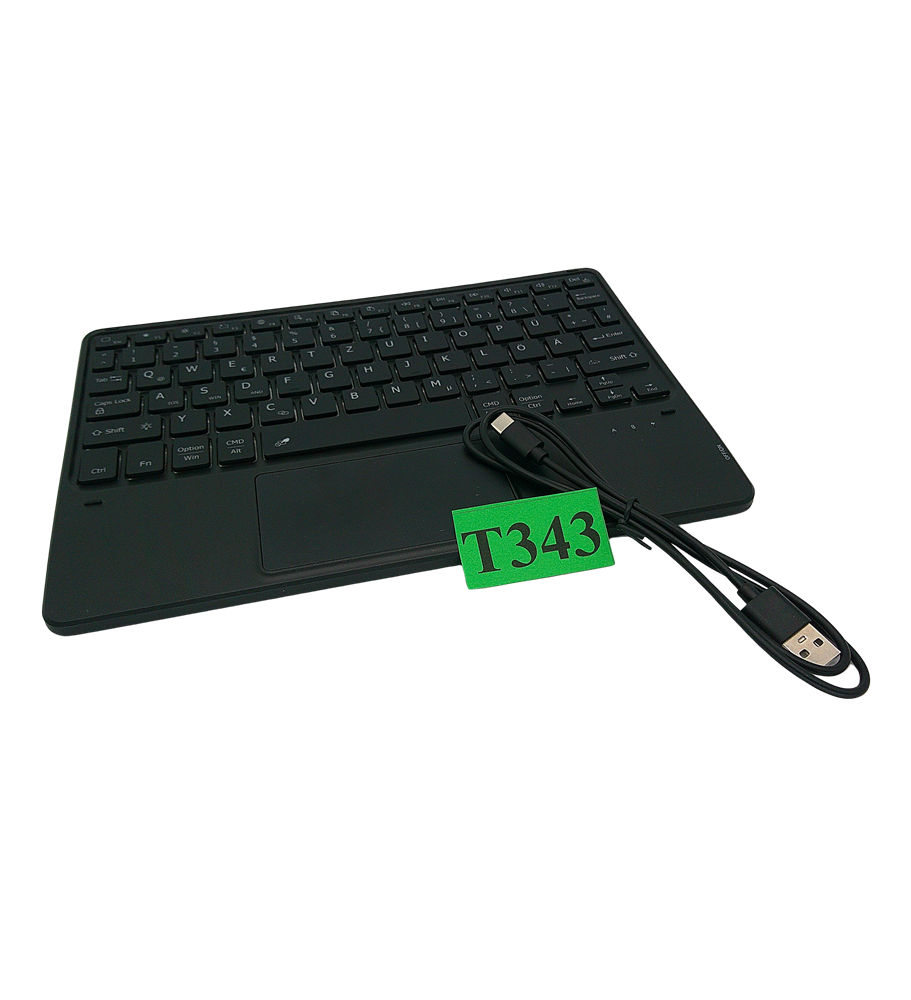 Bezprzewodowa Klawiatura Bluetooth z Touchpadem USB-C PC MacBook iPad Czarna