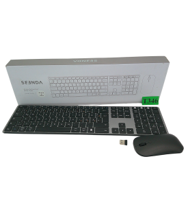 Klawiatura Bluetooth SEENDA SKM64-3 QWERTZ Niemiecka Czarna Szara