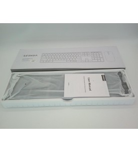 Klawiatura Bluetooth SEENDA SKM64-3 QWERTZ Niemiecka Czarna Szara