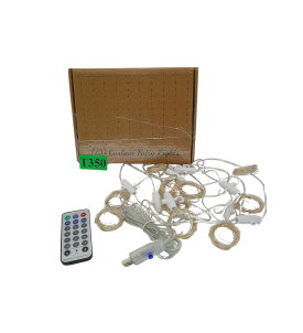 Kurtyna Świetlna LED 300 Diod Lampki USB Pilot Timer Haczyki