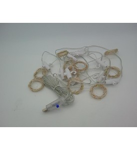 Kurtyna Świetlna LED 300 Diod Lampki USB Pilot Timer Haczyki