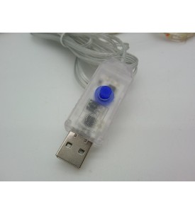 Kurtyna Świetlna LED 300 Diod Lampki USB Pilot Timer Haczyki