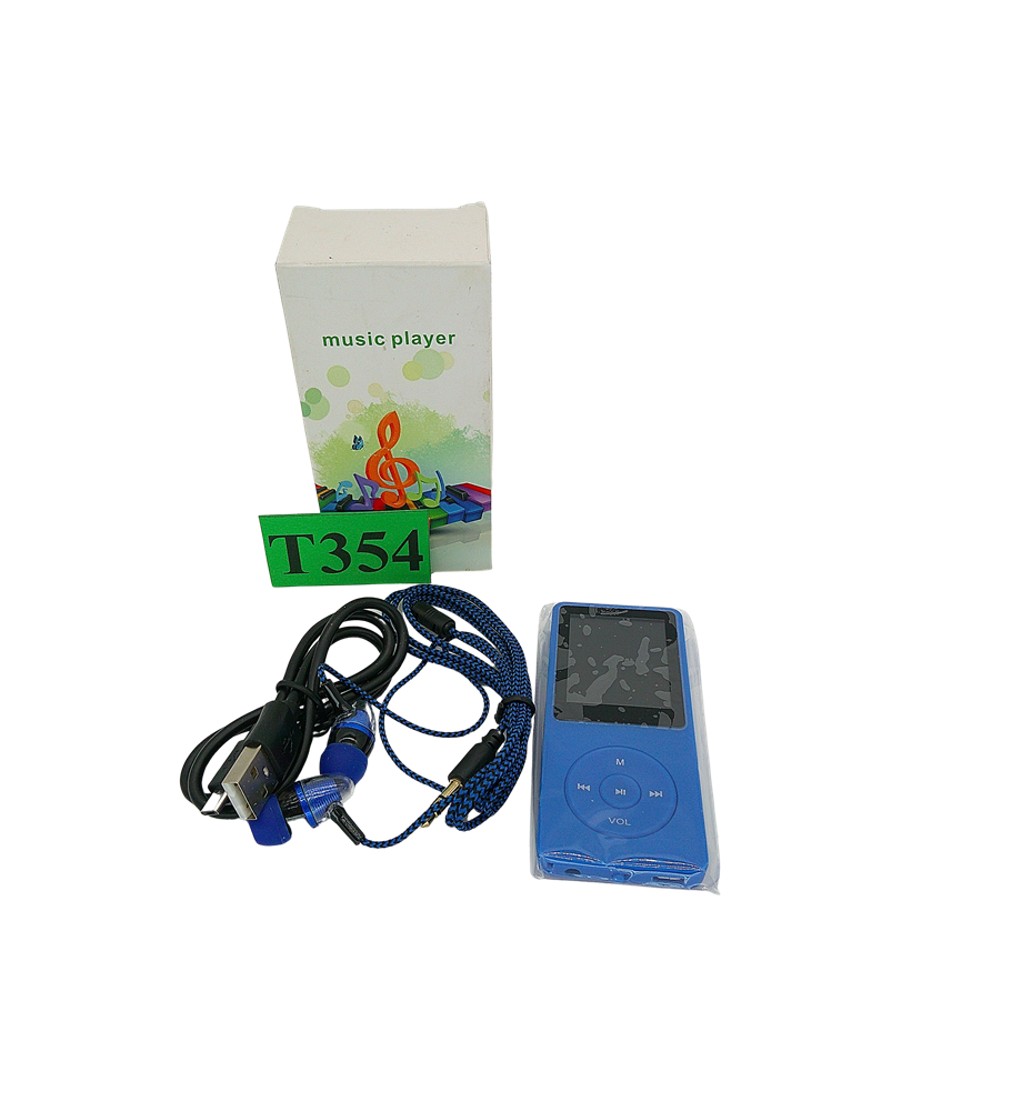 Przenośny Odtwarzacz MP3 MP4 Niebieski 16GB MicroSD Muzyka Wideo Słuchawki