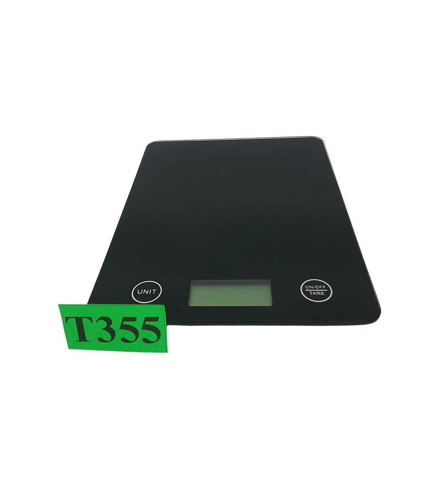 Waga Kuchenna Elektroniczna LCD 5kg / 1g Szklana Płaska Czarna