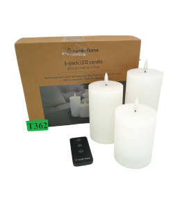 Nordic Flame Świece LED 3 szt. z Pilotem Timer Dekoracyjne 10/12,5/15 cm