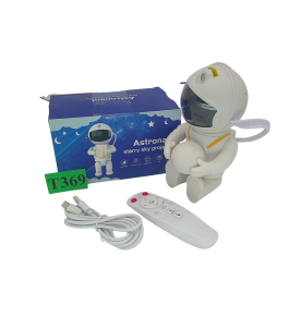 Projektor Gwiazd Astronauta LED 360° Galaktyka Księżyc Pilot Timer Lampka Nocna