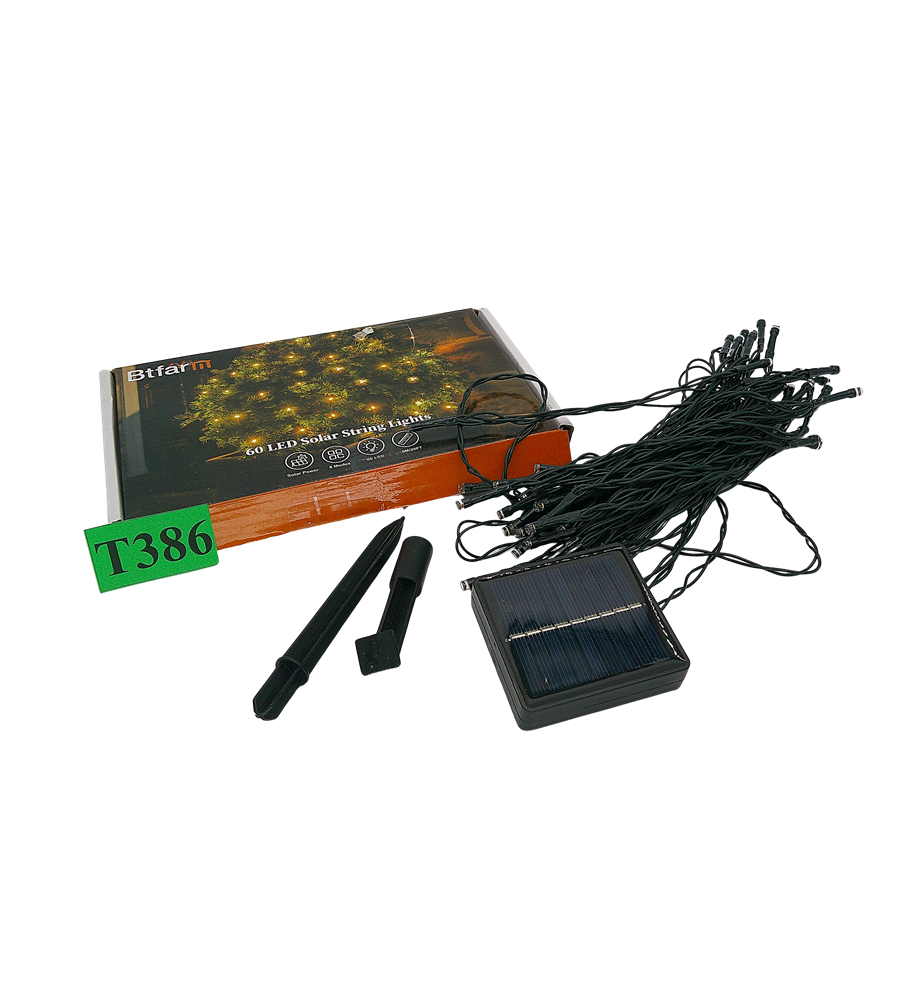 Btfarm Lampki Solarne Ogrodowe 60 LED Ciepłe Światło 8 Trybów Timer IP65