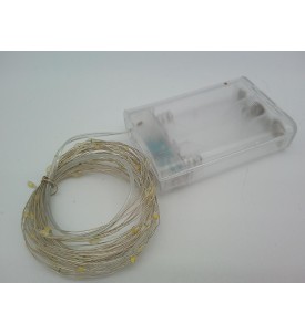 Litogo Lampki LED na Druciku 2 szt. Fairy Lights Timer 6H/18H na Baterie AA