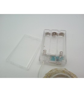 Litogo Lampki LED na Druciku 2 szt. Fairy Lights Timer 6H/18H na Baterie AA