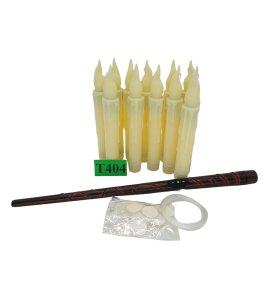 12x Magic Floating Candle Lewitujące Świece LED z Różdżką Pilotem Haczyki Żyłka 17 cm