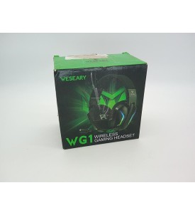 WESEARY WG1 Słuchawki Gamingowe Bezprzewodowe | 2.4G + Bluetooth | Mikrofon | Dźwięk Przestrzenny | Kolor biały I PS5 PS4 PC Mac