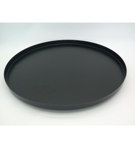 CeleBig Taca Dekoracyjna Okrągła 40 cm Metalowa Czarna na 3 Nóżkach Pod Świece