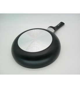 Amazon Basics Zestaw 3 Patelni 20 25 30 cm Non-Stick Aluminiowe Soft-Touch