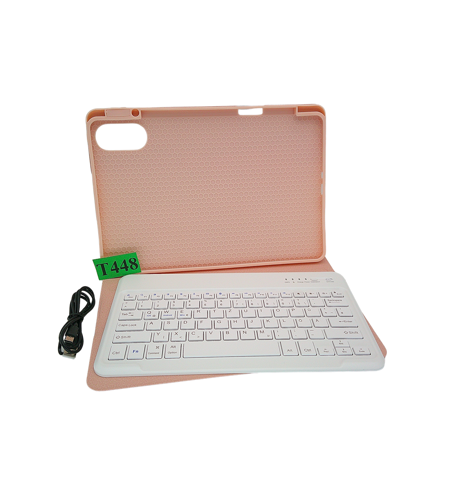 Etui z Klawiaturą Bluetooth 10,6" 2w1 Futerał Podstawka Klawiatura Biała 200mAh