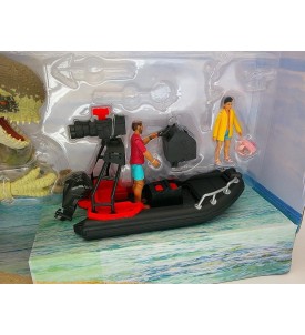 Jurassic World Rebirth Mattel JGB55 Distortus Rex Island Escape – Dinozaury Figurki Tratwa Zestaw