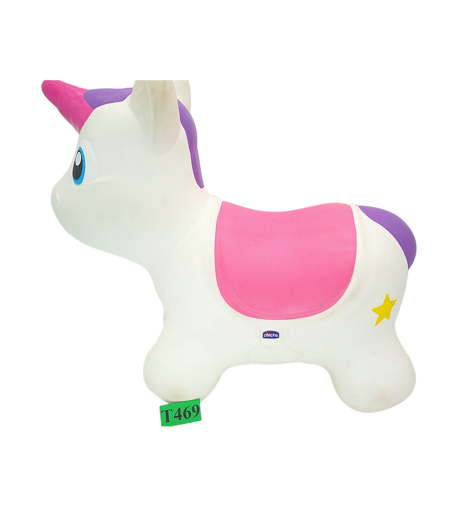 Chicco Fit&Fun Skoczek Jednorożec Dmuchany dla Dzieci 2+ Zabawka do Skakania