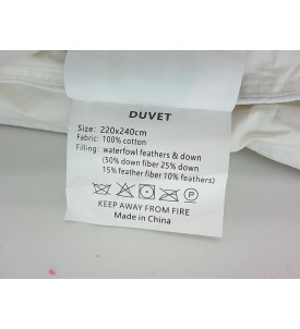 Dafinner Kołdra Puchowa Całoroczna 220 × 240 cm Pierze i Puch Kaczy 4 Pory Roku
