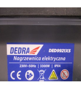 NAGRZEWNICA Z LAMPĄ GŁOŚNIKIEM DEDRA DED9921XS 3.3