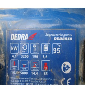 Zagęszczarka gruntu płytowa DEDRA DED8830 196cc 4,1 KM