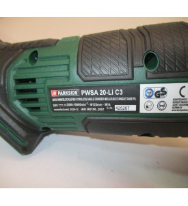 SZLIFIERKA KĄTOWA AKU. PARKSIDE PWSA 20-LI C3 20V