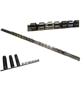 LISTWA SZYNA STALOWA NA NASADKI 1/2" 16szt 510mm METALOWA UCHWYT