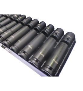 NASADKI UDAROWE WZMACNIANE DŁUGIE I KRÓTKIE 20szt 1/2" 10-19mm + WALIZKA HARD DO KLUCZA