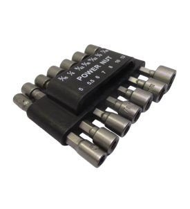 NASADKI KLUCZE DO WKRĘTARKI 14 SZTUK 1/4" BITY 5-12mm 3/16-7/16" + ORGANIZER
