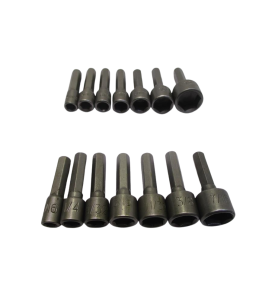 NASADKI KLUCZE DO WKRĘTARKI 14 SZTUK 1/4" BITY 5-12mm 3/16-7/16" + ORGANIZER
