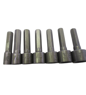 NASADKI KLUCZE DO WKRĘTARKI 14 SZTUK 1/4" BITY 5-12mm 3/16-7/16" + ORGANIZER