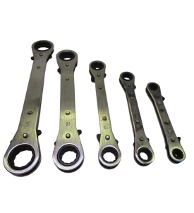 KLUCZE PŁASKIE OCZKOWE Z GRZECHOTKĄ ZESTAW 5 SZTUK 6-22mm + ORGANIZER