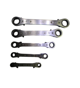 KLUCZE PŁASKIE OCZKOWE Z GRZECHOTKĄ ZESTAW 5 SZTUK 6-22mm + ORGANIZER