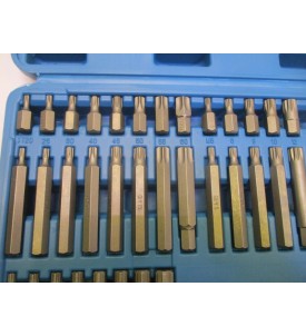 DUŻY ZESTAW KOŃCÓWEK BITÓW IMBUS TORX SPLINE 75 SZTUK  + WALIZKA