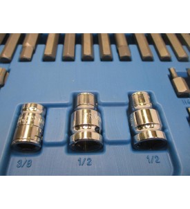 DUŻY ZESTAW KOŃCÓWEK BITÓW IMBUS TORX SPLINE 75 SZTUK  + WALIZKA