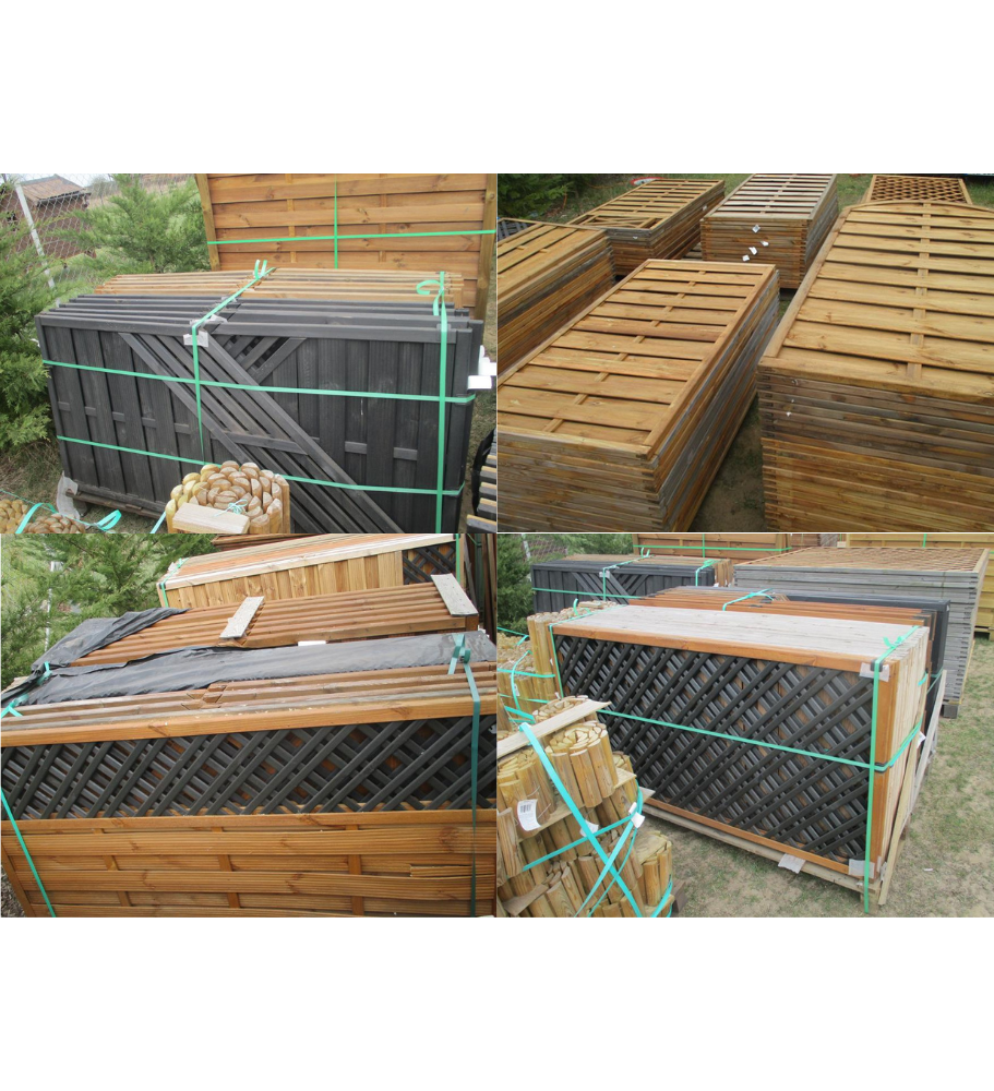 Płot panelowy drewniany 180x90cm ogrodzenie lamelowy ażurowy impregnowany miks wzorów Płot panelowy drewniany 180x90cm ogrodzenie lamelowy ażurowy impregnowany miks wzorów