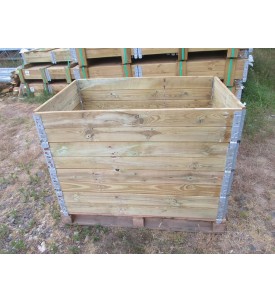 GRZĄDKA RABATA WARZYWNIAK 120X80X20CM SKŁADANA NADSTAWKA PALETOWA PODWYŻSZENIE RAMKA