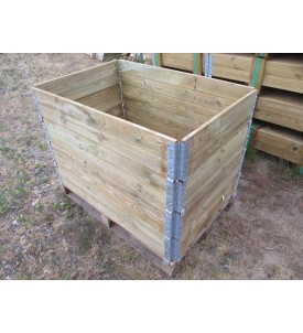 NADSTAWKA PALETOWA PODWYŻSZENIE RAMKA SKŁADANA 120x80x20CM GRZĄDKA RABATA WARZYWNIAK