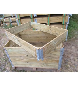 NADSTAWKA PALETOWA PODWYŻSZENIE RAMKA SKŁADANA 120x80x20CM GRZĄDKA RABATA WARZYWNIAK