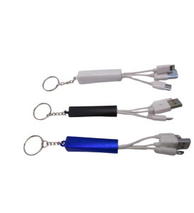 Brelok ładowarka kabel do telefonu USB A, USB C, LIGHTNING Apple 3w1