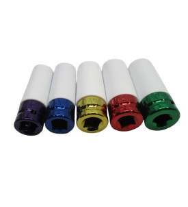 DŁUGIE NASADKI UDAROWE DO FELG / ALUFELG – ZESTAW NASADEK 5 SZT. (15–22 mm) 1/2"