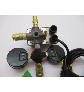 PRESOSTAT WYŁĄCZNIK CIŚNIENIOWY DO KOMPRESORA / SPRĘŻARKI – NAKRĘCANY – KOMPLETNY Z MANOMETREM I PRZEWODEM