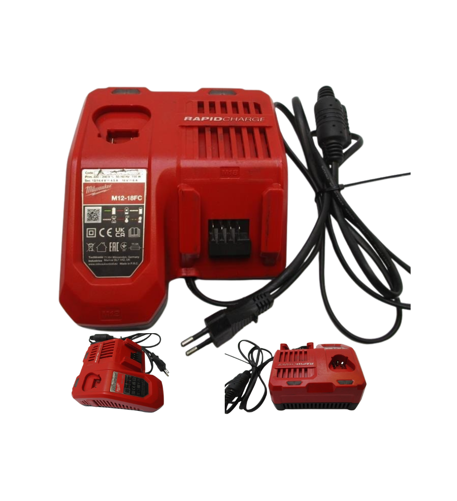 ŁADOWARKA MILWAUKEE M12-18FC DO BATERII AKUMULATORÓW PODWÓJNA SZYBKA ORYGINALNA12V / 18V 3A