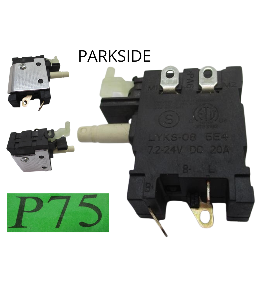 WŁĄCZNIK WYŁĄCZNIK DO WKRĘTARKI PARKSIDE 20V LYKS-08 5E4 7.2-24V 20A UNIWERSALNY
