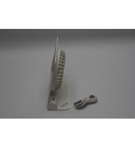 JISULIFE Mini Wentylator Biurkowy USB 4500 mAh | Składany 160° | 4 Prędkości | Cichy | Przenośny | Biały