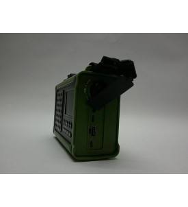 Radio Awaryjne FM z Korbką i Panelem Solarnym, Akumulator 12000 mAh, Bluetooth 5.0, Latarka LED, Lampka do Czytania, Powerbank