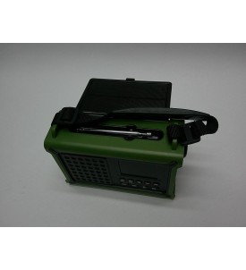 Radio Awaryjne FM z Korbką i Panelem Solarnym, Akumulator 12000 mAh, Bluetooth 5.0, Latarka LED, Lampka do Czytania, Powerbank