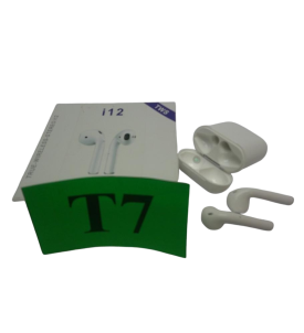Słuchawki Bezprzewodowe TWS i12 Bluetooth 5.0 | Dotykowe | Etui Ładujące Powerbank | Białe