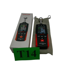 LASELION MS04 Tester Wilgotności Ścian i Drewna | Bezinwazyjny | Czujnik Kulowy | Alarm Wilgotności | Pomiar Temperatury | LED
