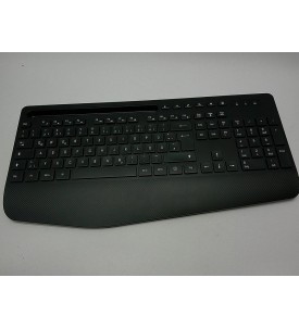 Klawiatura Bezprzewodowa z Myszą KC213 QWERTY | Zestaw 2.4 GHz | Ergonomiczna Podpórka | Uchwyt na Telefon | Czarna